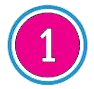 The number 1 is in a pink circle with a blue border.