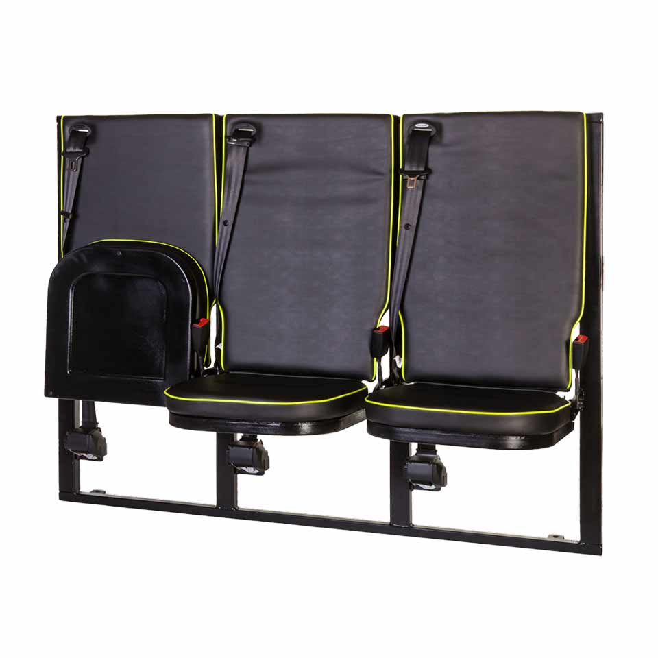 3 Seat Straight & Stepped Flip-up Seat 1