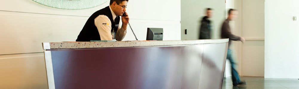 security guard at reception