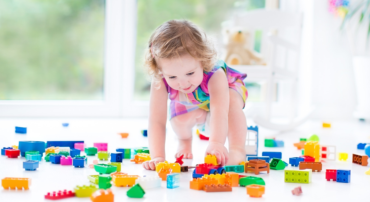 A girl playing