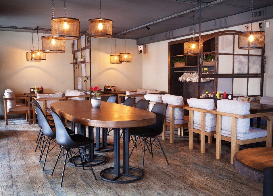 interior of restaurant built by P2 Contracting - Pittsburgh, PA