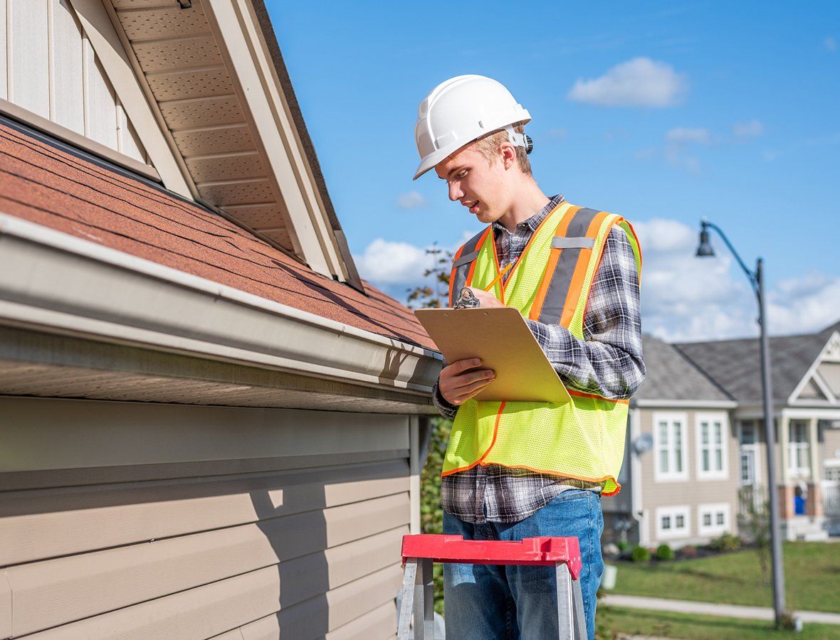Man Inspecting The Roof – Elida, OH – Lawson Brothers Construction