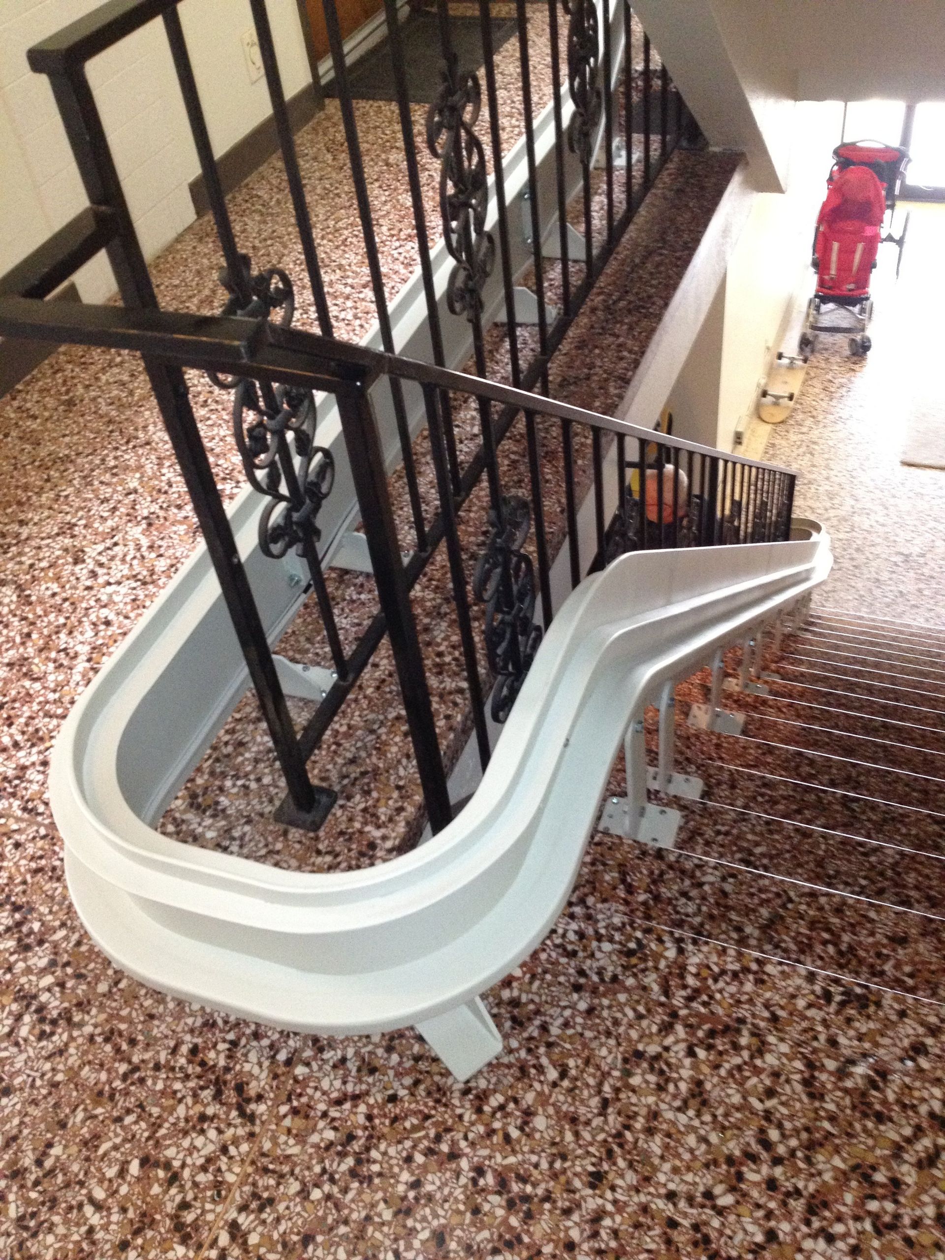 Stair Lift Track in Residential Facility