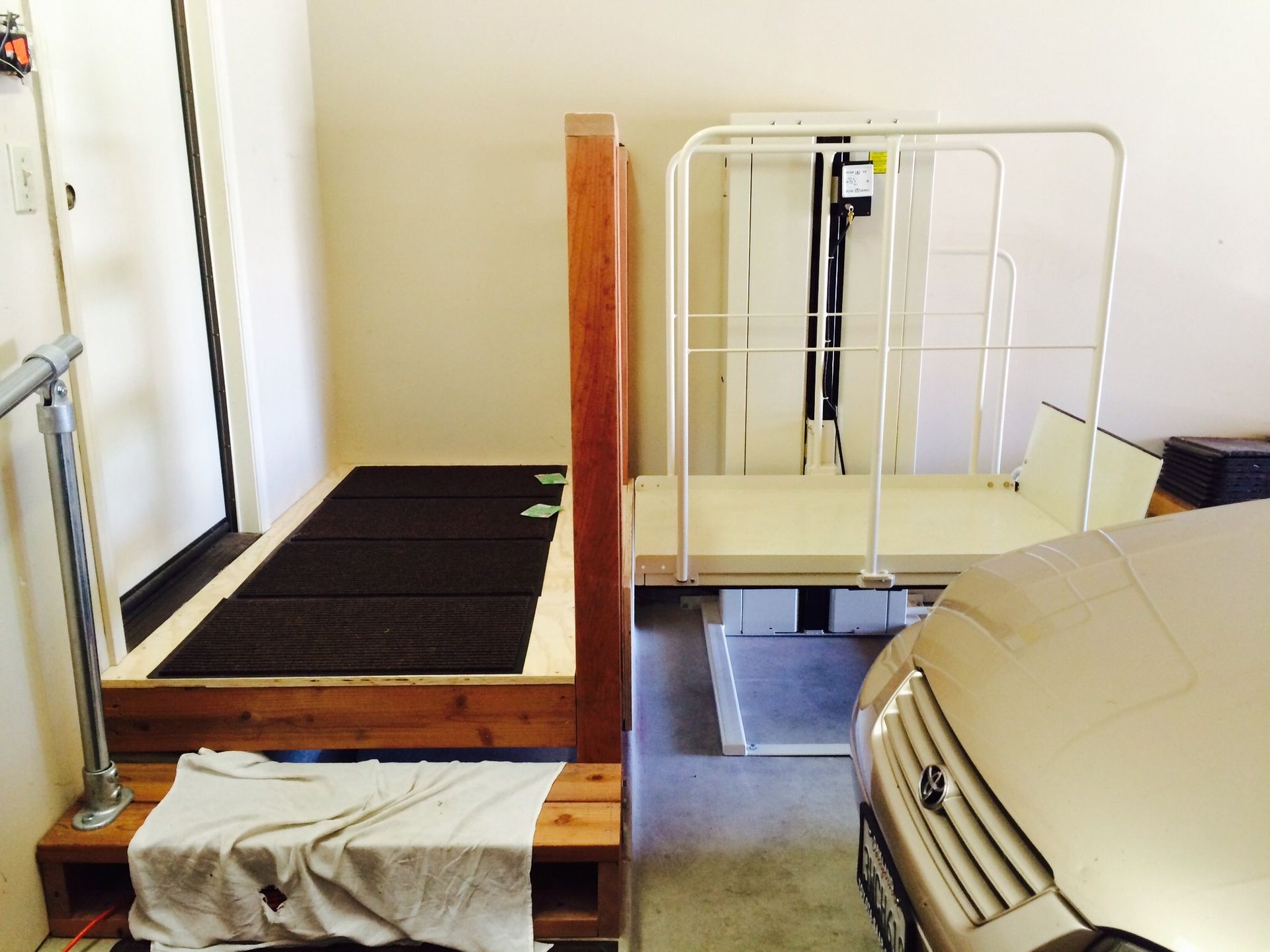 Wheelchair ramps in garage