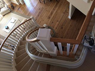 Stair Lift Around Curved Staircase