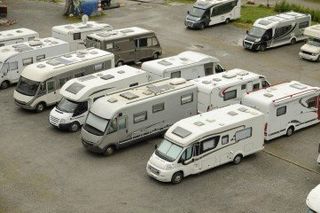 Parked White RV — Car Storage in Antioch, CA