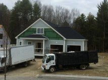 Our trucks outside of Scarborough, ME home