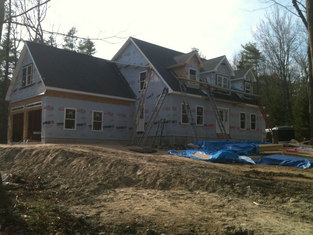 Insulation being added to building