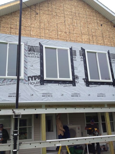 Home before siding has been added