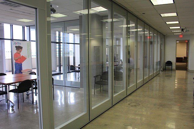 Conference Room with Folding Glass Wall — Miami, FL — Folding Walls Of Miami Inc