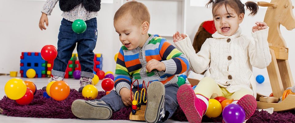Nursery classrooms with child's playing