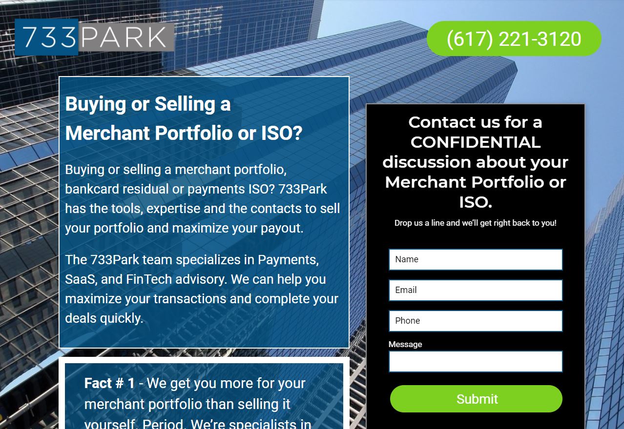 733Park Google Landing Page