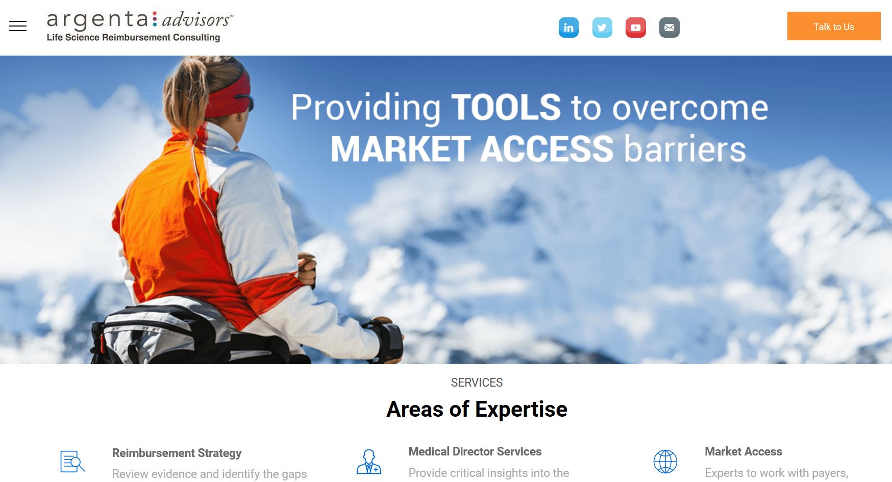 Argenta life science website homepage