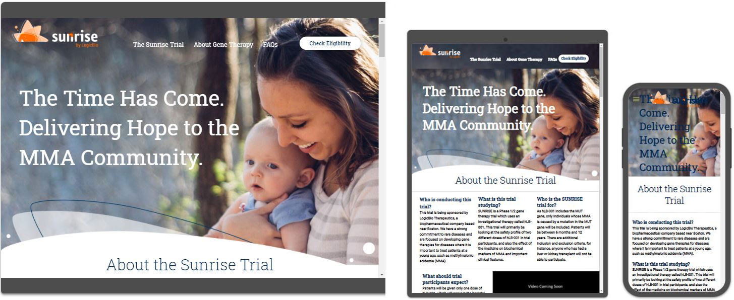 MMA Clinical Trial LogicBio Therapeutics Website Designs