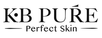 hava zingboim products The logo for kb pure perfect skin is black and white.