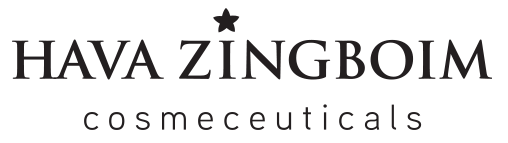 A black and white logo for hava zingboim cosmeceuticals