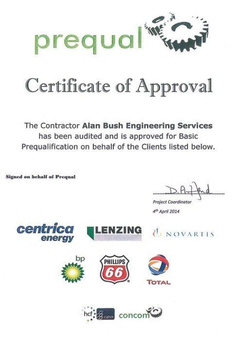 Pre Qualification Certificate