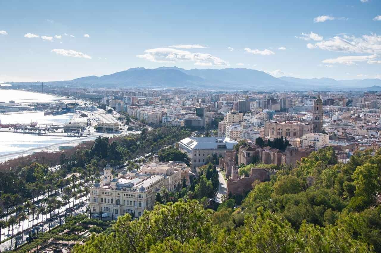 Blick auf Malaga