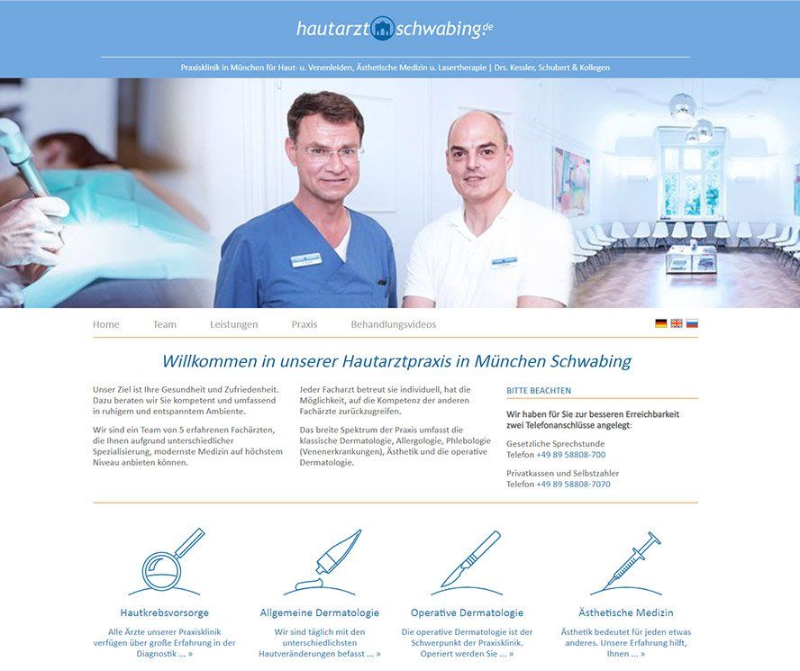 Hautärzte Website von grafik-design.de
