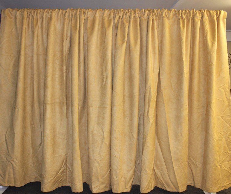 uede fabric wall Drape