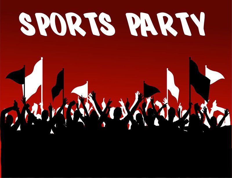 Backdrop sports party