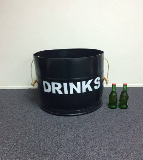 Drinks bin black with handles