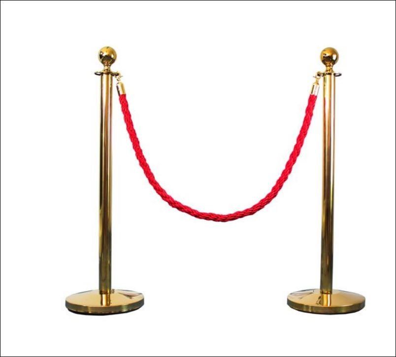 Gold  stanchion poles