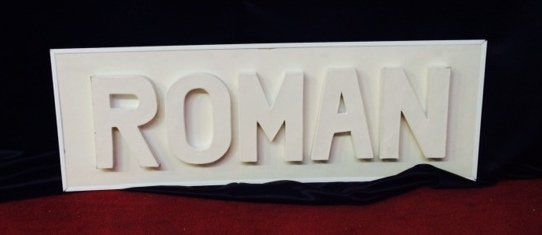 Prop Roman sign