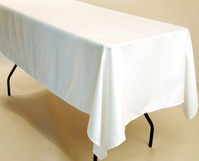 White trestle tablecloth 