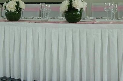 White table skirt