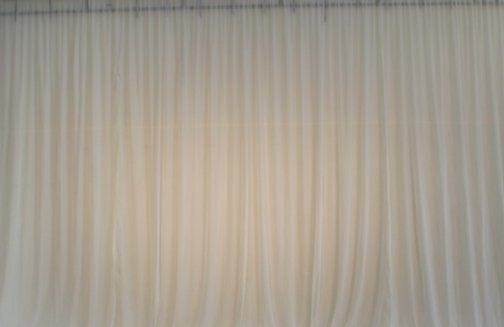 White chiffon wall draping