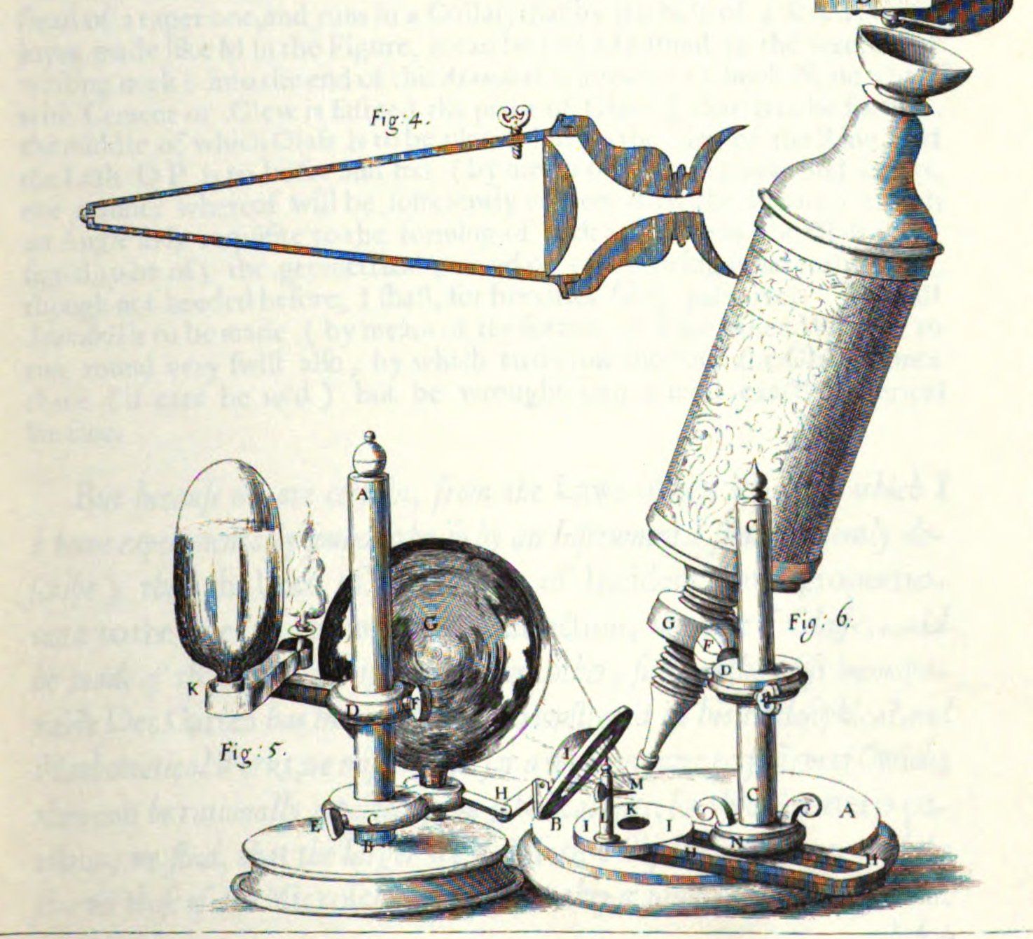 Early modern pencil sketching of a micoscope