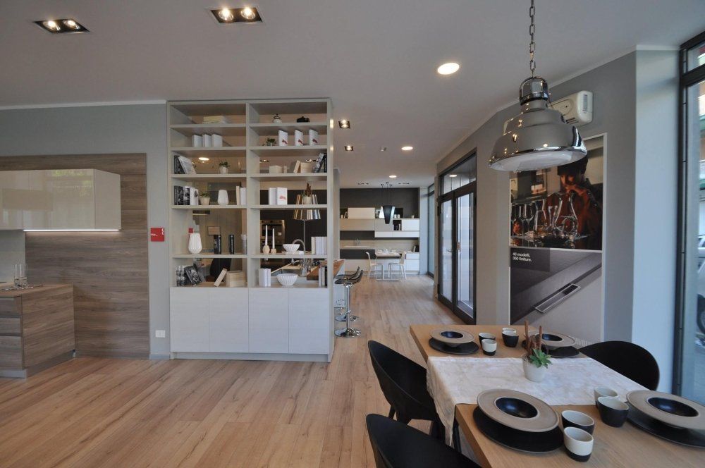 zona living e cucina a vista