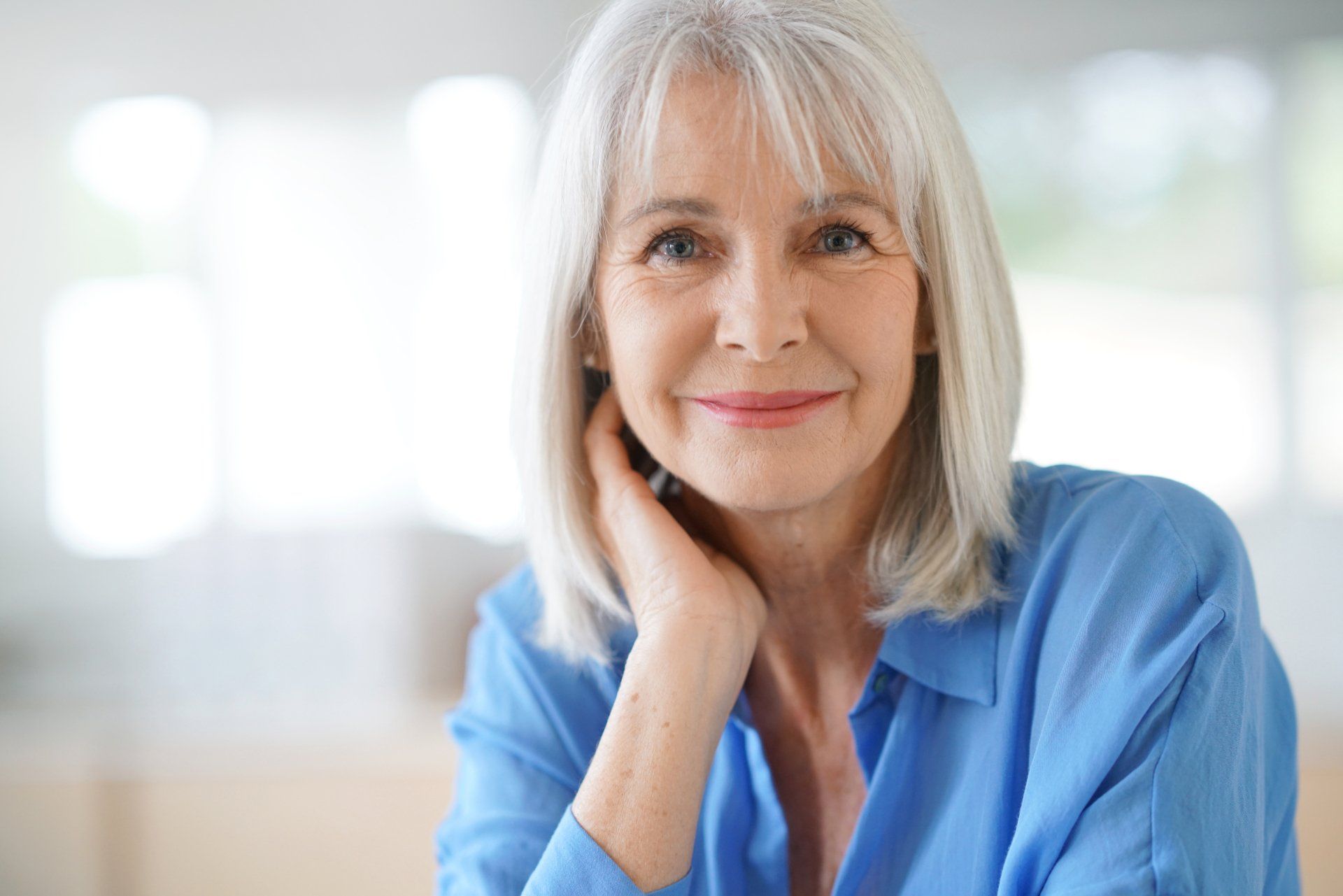 woman smiling at camera