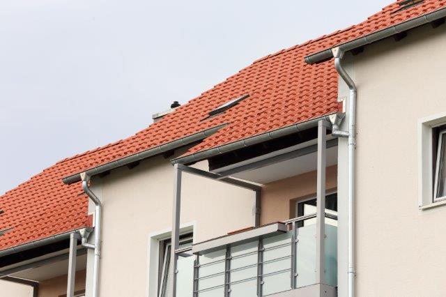 Dach von Baugenossenschaft in der Neißestraß in Salzgitter nach Wiederaufbau