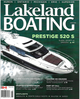 A lakeland boating magazine with a boat on the cover