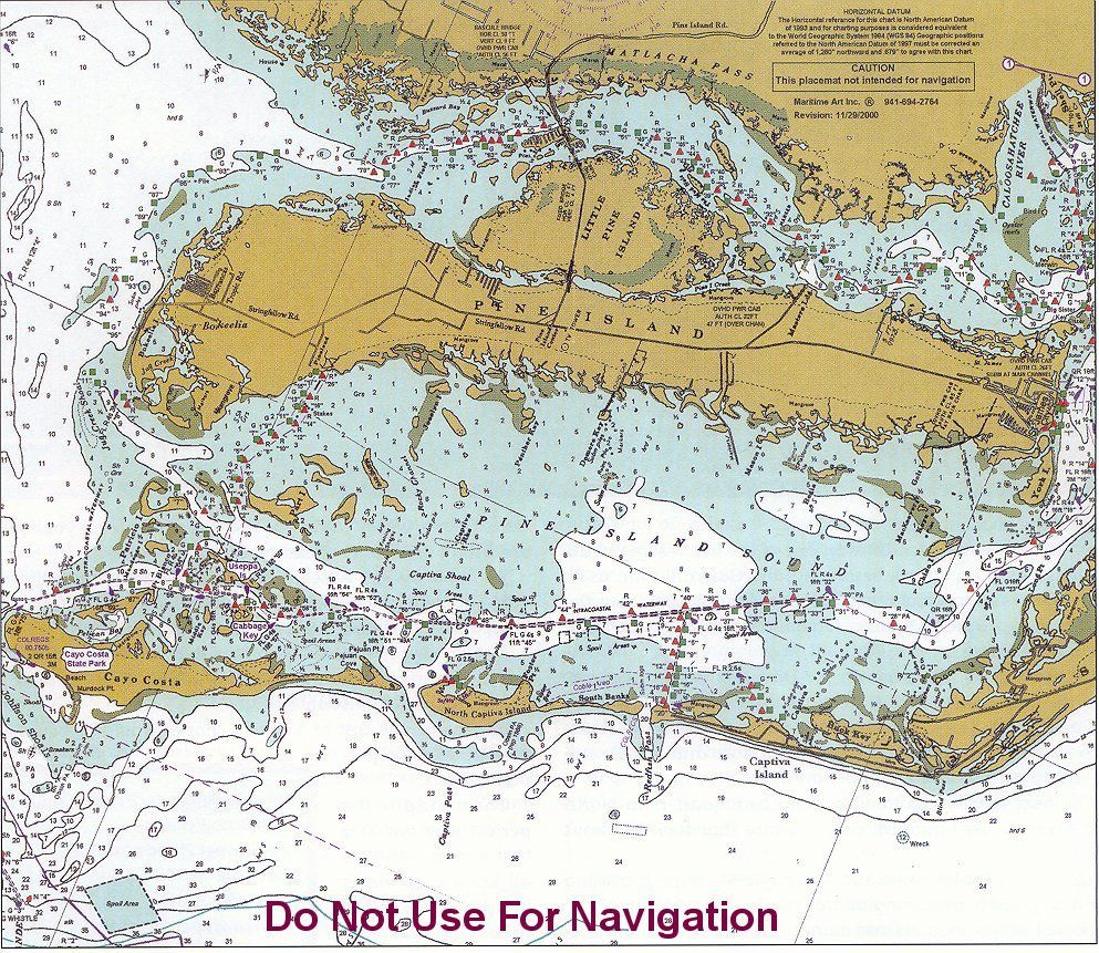 A map that says do not use for navigation on it