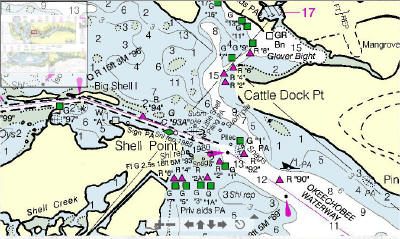 A map showing the location of the cattle dock