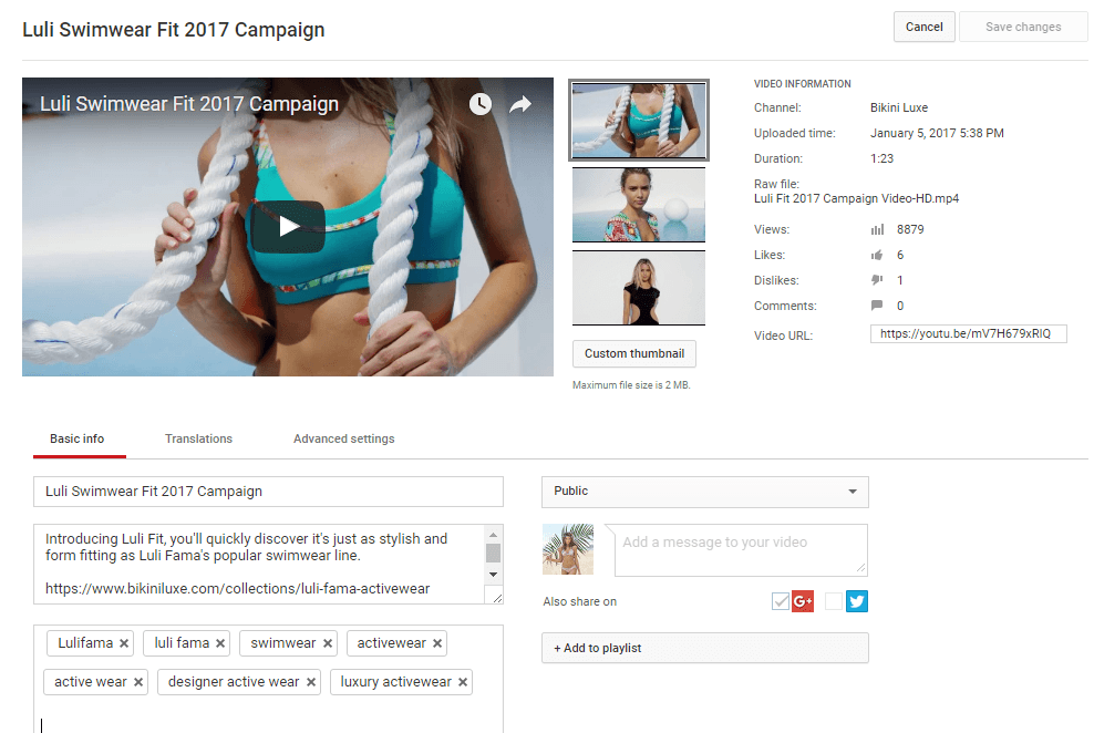 A woman in a bikini is holding a rope on a website.