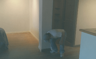 Flood Clean Up — Man Checking Floor in East Providence, RI Flood Clean Up — Man Checking Floor in East Providence, RI