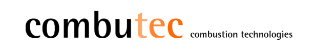 Ein Logo für Combutec Combustion Technologies auf weißem Hintergrund