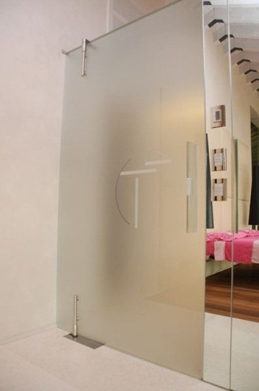 Porta in vetro opaco per interni