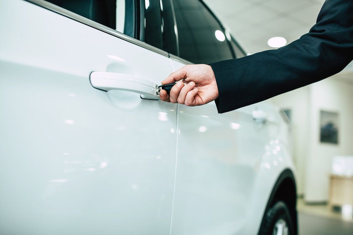 Driver Opening Door, Car Locksmith in New Bern NC