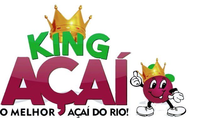 A logo for king acai o melhor acai do rio