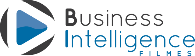 Um logotipo para uma empresa chamada business intelligence films
