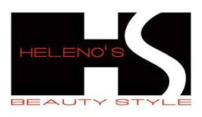 Um logotipo em preto e branco para o estilo de beleza de heleno