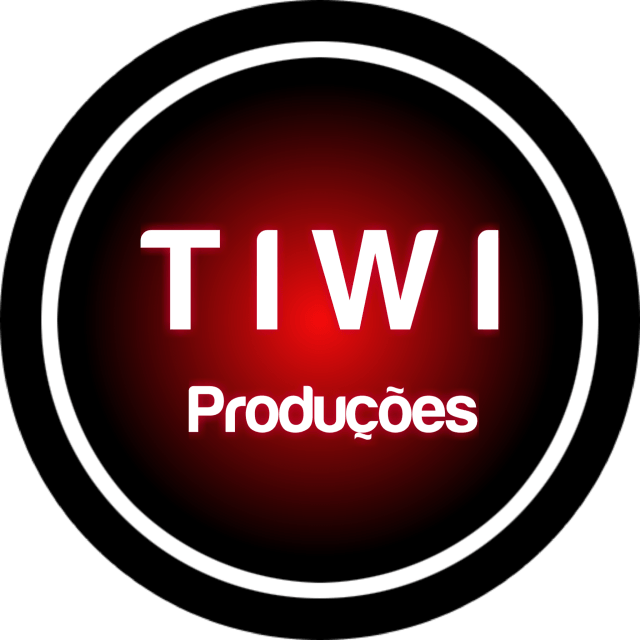 Um logotipo para tiwi productions com um fundo vermelho
