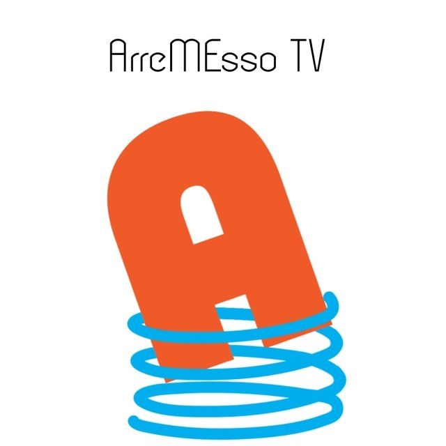 Um logotipo para a tv arremesso com uma letra a em uma mola