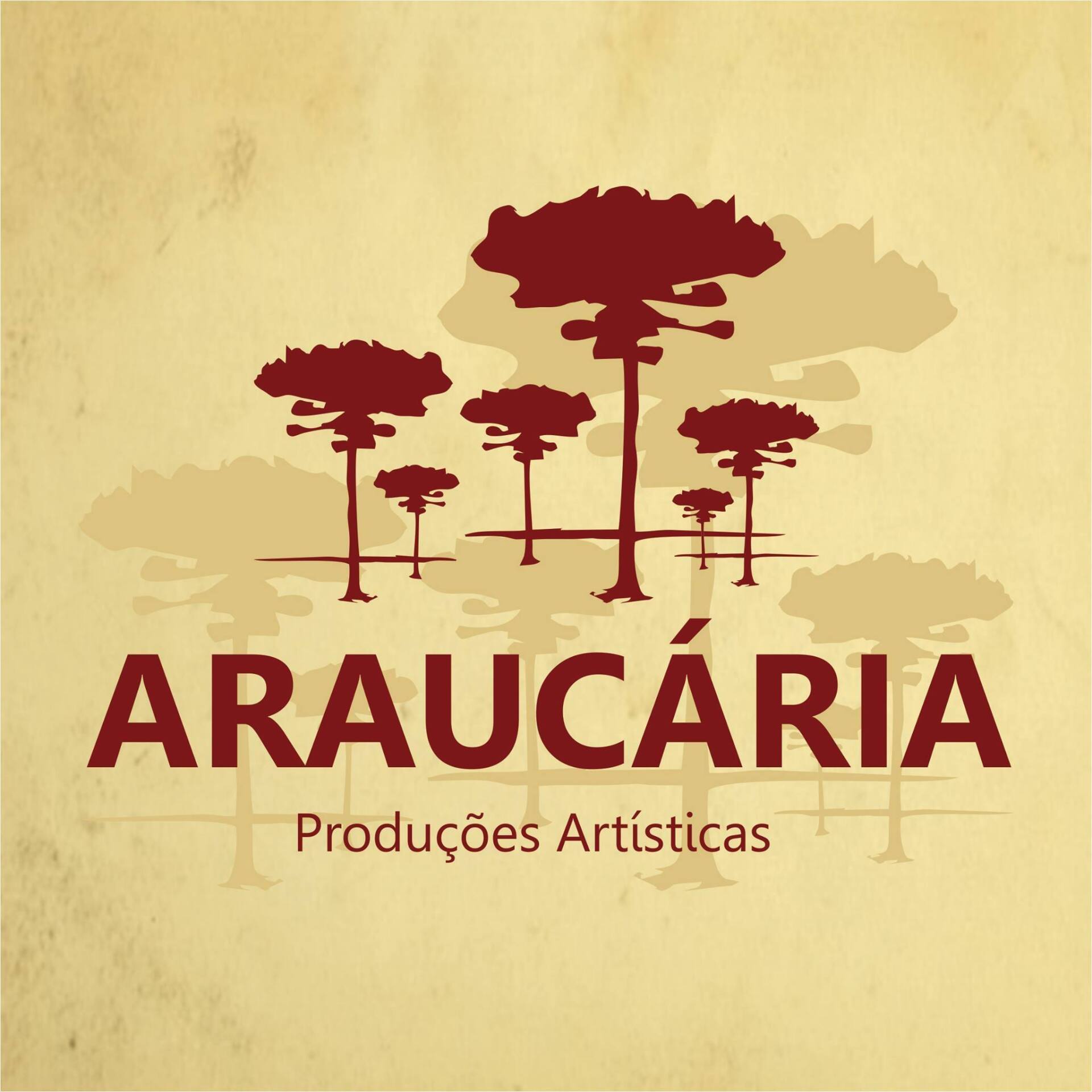 Araucaria produções artisticas logo com árvores