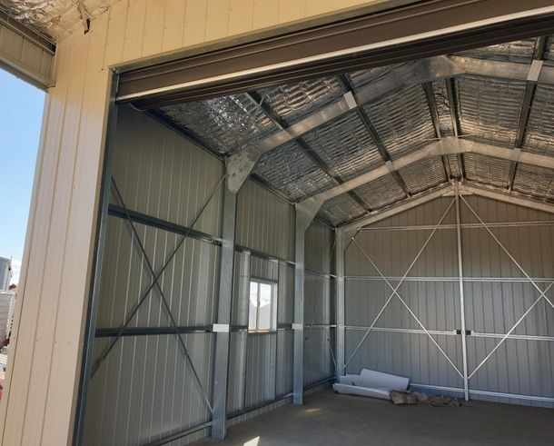 Modern Garage Doors - Custom Designed Shed in Tomingley, NSW